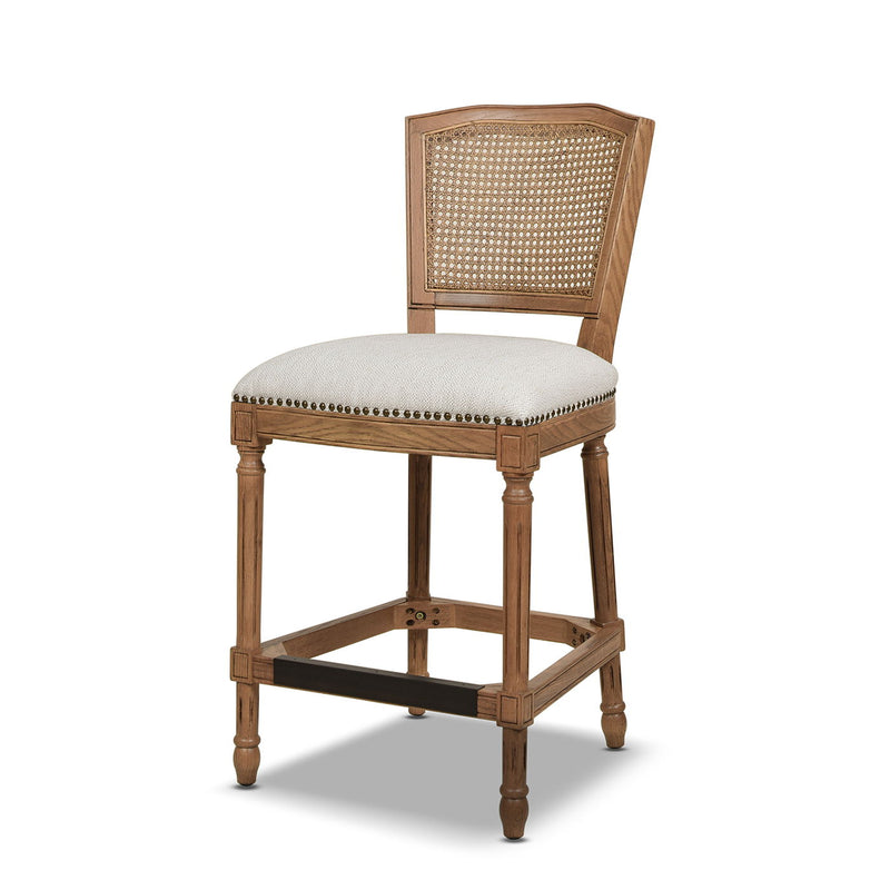 Triomphe - Rattan Wicker High Back Armless Counter Bar Stool - R&R Furniture Gallery (Fountain Valley, CA)