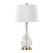 Pair of contemporary Lumi Source Jenny table lamps with sleek bases and fabric shades, perfect for modern home decor.