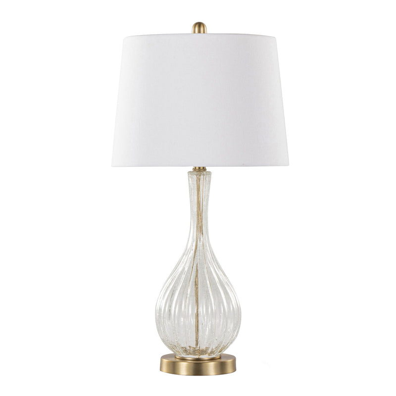 Pair of contemporary Lumi Source Jenny table lamps with sleek bases and fabric shades, perfect for modern home decor.