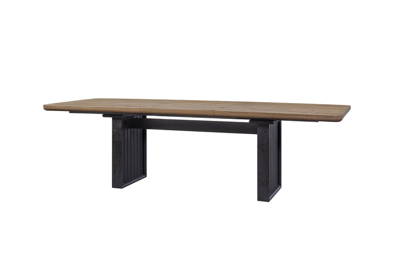 Double Pedestal Table Latte - Light Brown - R&R Furniture Gallery (Fountain Valley, CA)