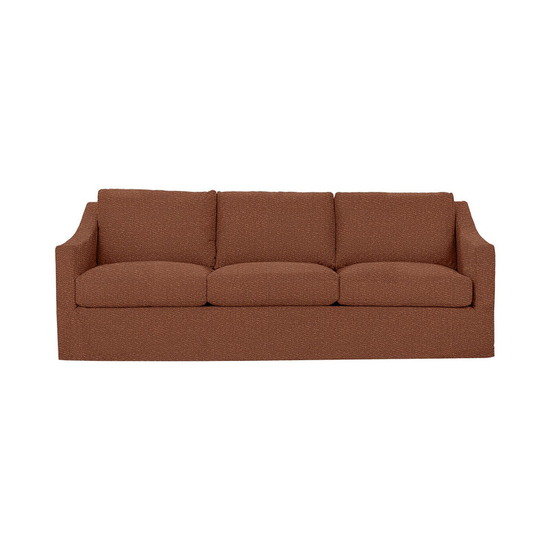 Classic Home Kipton upholstered stationary sofa with plush fabric, featuring a modern design and comfortable seating in a stylish living room.