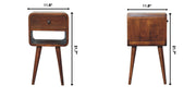 Mini Chestnut Curve Lower Bedside Nifhtstand - R&R Furniture Gallery (Fountain Valley, CA)