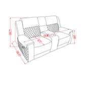 Alicia - Console Reclining Loveseat - Gray Black - R&R Furniture Gallery (Fountain Valley, CA)