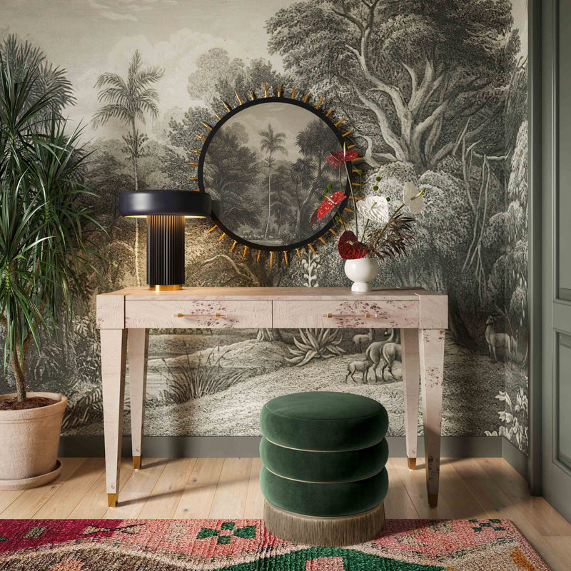 Lakka - Velvet Ottoman - R&R Furniture Gallery (Fountain Valley, CA)