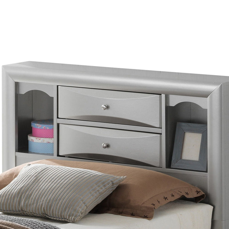 Modern Design Storage Bed With Bookcase Headboard - R&R Furniture Gallery (Fountain Valley, CA)