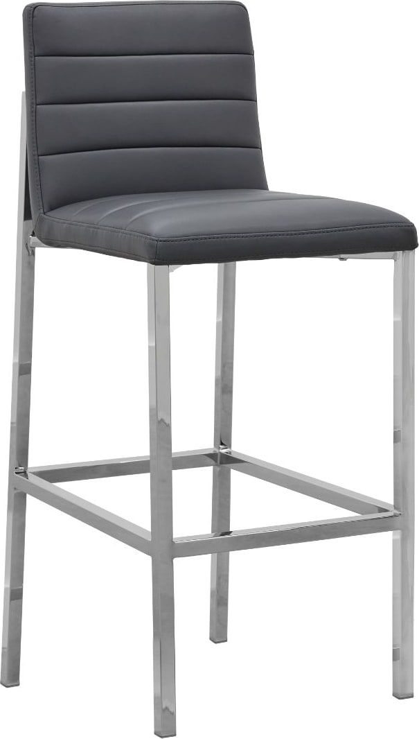 Amalfi Metal Back Bar Stool in Cobalt Leather