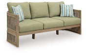 Serena Shores - Sofa With Cushion - Beige / Green - R&R Furniture Gallery (Fountain Valley, CA)