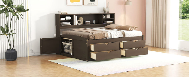 Daybed With 2 Bedside Cabinets, Upper Shelves And 4 Drawers - R&R Furniture Gallery (Fountain Valley, CA)