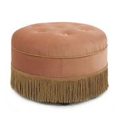 Yolanda - Round Upholstered Accent Ottoman - R&R Furniture Gallery (Fountain Valley, CA)