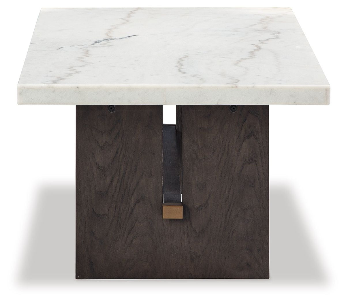 Burkhaus - Rectangular Cocktail Table - White / Dark Brown - R&R Furniture Gallery (Fountain Valley, CA)