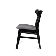 Noble House modern dining side chair with upholstered seat and wood frame, showcasing a stylish and comfortable design