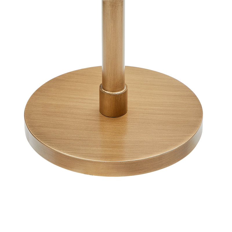 Morven - Adjustable Height Accent Table With Round Top - Antique Brass - R&R Furniture Gallery (Fountain Valley, CA)
