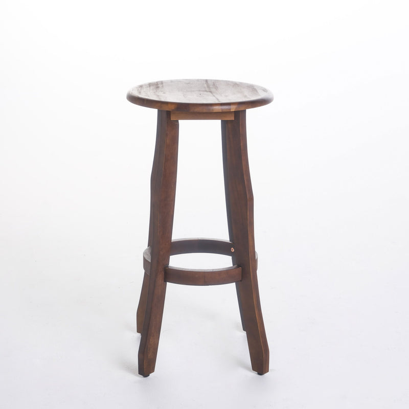 Primrose - Outdoor Acacia Wood Barstools With Foot Rest, (Set of 2) - Dark Brown - R&R Furniture Gallery (Fountain Valley, CA)