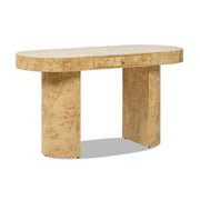 Jennifer Taylor Home Jesse single drawer oval computer desk with smooth surface and modern design, ideal for home or office use.