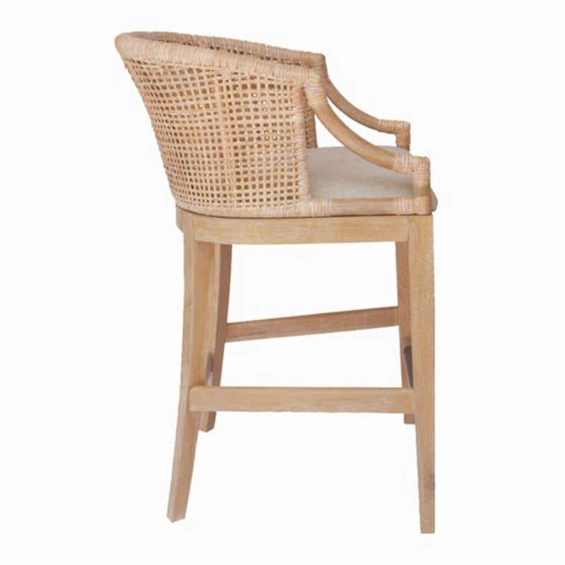 Casual Handcrafted Rattan Counter Stool - R&R Furniture Gallery (Fountain Valley, CA)
