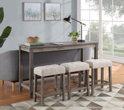 Oriana - 4 Piece Counter Height Pub Table Set With Tufted Stools - R&R Furniture Gallery (Fountain Valley, CA)