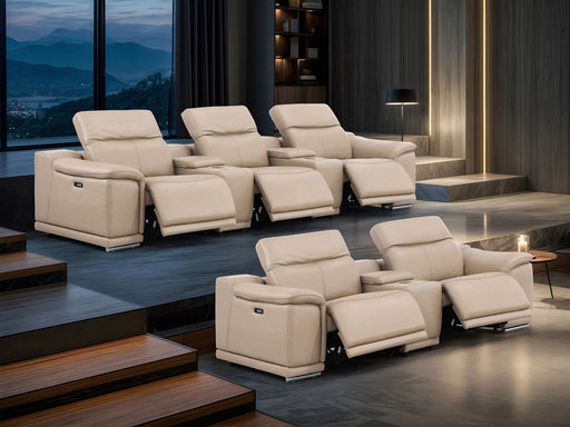 2679 - Power Reclining Sofa And Loveseat In Genuine Leather (5 Recliners With Power Headrests & 3 Consoles) - R&R Furniture Gallery (Fountain Valley, CA)