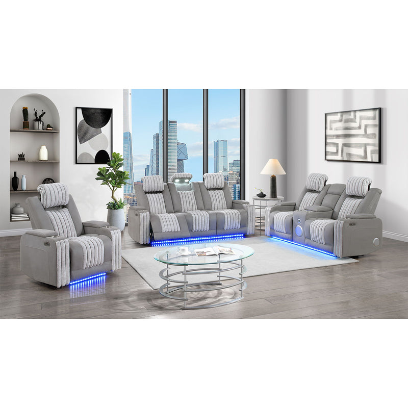 Duran - Power Reclining Sofa With Power Headrest - R&R Furniture Gallery (Fountain Valley, CA)