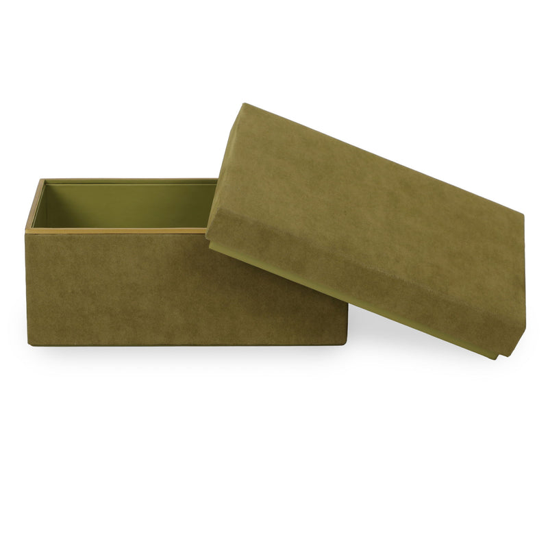 Pisa - Vegan Suede Contract-Grade Storage Box - Green - R&R Furniture Gallery (Fountain Valley, CA)