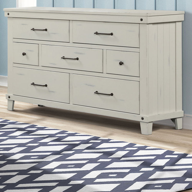 7 Drawer Dresser - White - R&R Furniture Gallery (Fountain Valley, CA)