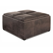 Avalon - Upholstered Square Coffee Table Storage Ottoman - R&R Furniture Gallery (Fountain Valley, CA)