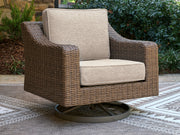 Laguna Heights - Swivel Lounge With Cushion - Beige - R&R Furniture Gallery (Fountain Valley, CA)