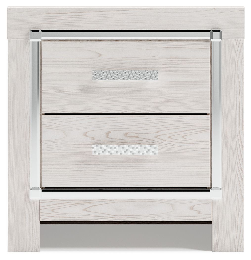 Altyra - Two Drawer Night Stand - White - R&R Furniture Gallery (Fountain Valley, CA)