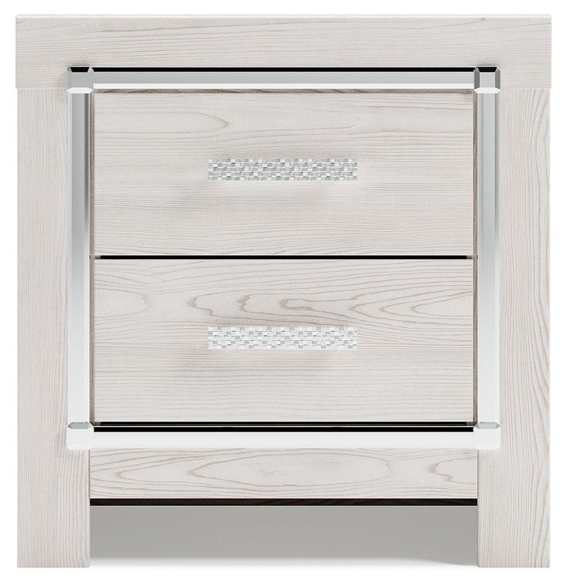 Altyra - Two Drawer Night Stand - White - R&R Furniture Gallery (Fountain Valley, CA)