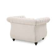Nexuson - Upholstered Chesterfield Chair With Deep Tufted And Nailhead Trim - R&R Furniture Gallery (Fountain Valley, CA)