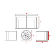 Wicker Outdoor Lounge Set With Cushions And Fire Pit - R&R Furniture Gallery (Fountain Valley, CA)