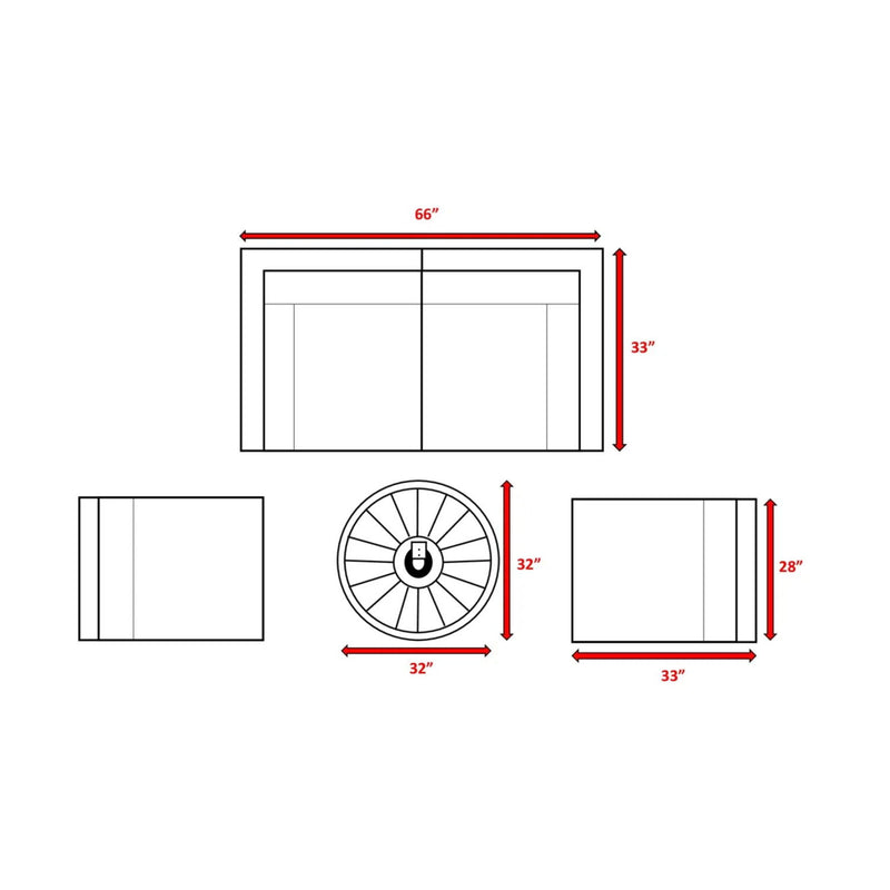 Wicker Outdoor Lounge Set With Cushions And Fire Pit - R&R Furniture Gallery (Fountain Valley, CA)