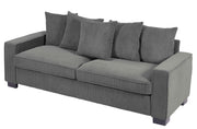 Luxe Sofa With 5 Matching Toss Pillows, Sleek Design, Spacious And Comfortable 3 Seater Couch - R&R Furniture Gallery (Fountain Valley, CA)