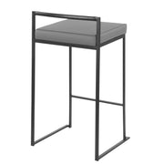 Lumi Source Fuji contemporary stackable counter stool set with sleek modern design and wooden legs, perfect for kitchen or bar area.