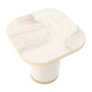 Michael Amini Gineverra rectangular cocktail table with a sleek glass top and modern design, perfect for stylish living spaces.