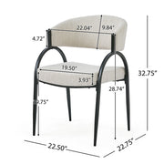 Contemporary Upholstered Dining Chairs With Metal Legs (Set of 2) - R&R Furniture Gallery (Fountain Valley, CA)