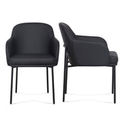Pair of Sydney armchairs by TOV Furniture in modern fabric with wooden legs, showcasing stylish and comfortable seating.