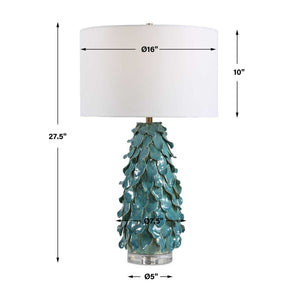 Mina - Table Lamp - Teal Blue