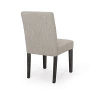 Noble House contemporary dining chair with upholstered seat and tapered wooden legs, part of a stylish chair set.