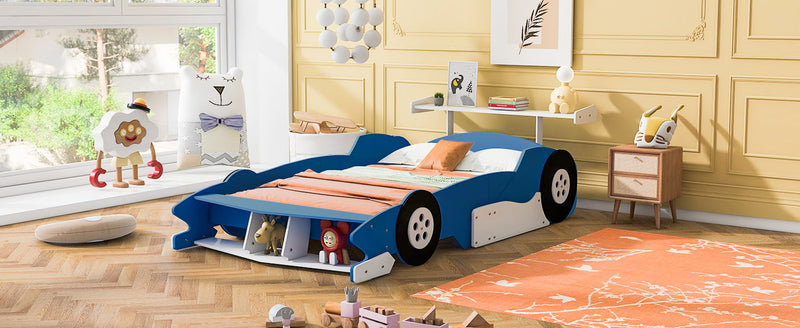 Race Car-Shaped Platform Bed With Wheels - R&R Furniture Gallery (Fountain Valley, CA)