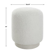 Uttermost Avila accent ottoman with upholstered fabric and wooden legs, versatile piece for living room or bedroom decor.