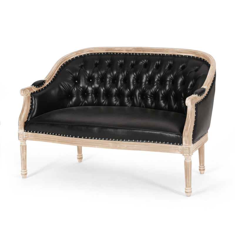 French Country Chesterfield Style Tufted Loveseat - R&R Furniture Gallery (Fountain Valley, CA)