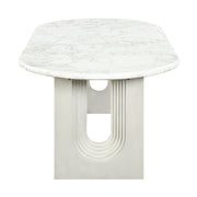 Zayn - Dining Table - White Natrual Marble Top & White - R&R Furniture Gallery (Fountain Valley, CA)