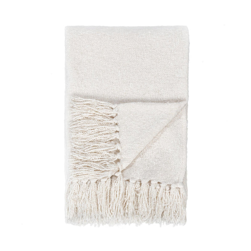 Throws - 50" x 70" TC Aria Boucle Throw - Ivory - R&R Furniture Gallery (Fountain Valley, CA)