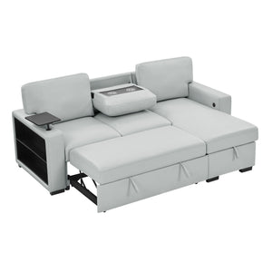 Tracey - Sofabed With Pullout - Silver