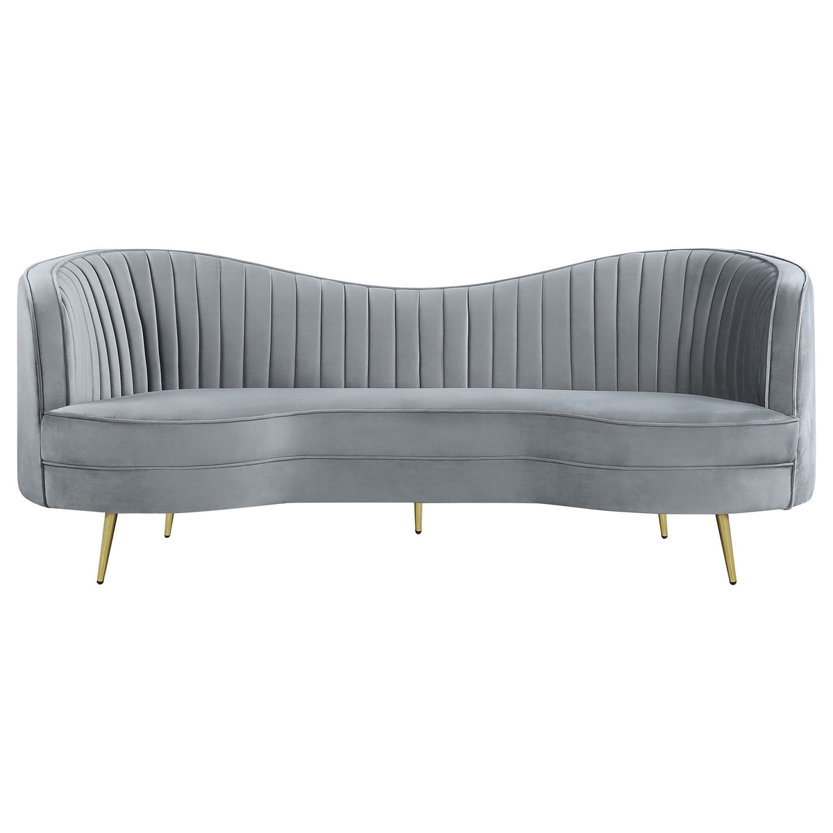 Sienna - 2 Piece Back Living Room Set, Sofa & Loveseat - Gray