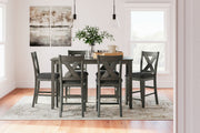 Caitbrook - Rect Drm Counter Table Set (Set of 7) - Gray - R&R Furniture Gallery (Fountain Valley, CA)