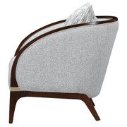 Houston - Matching Chair - Pebble / Walnut - R&R Furniture Gallery (Fountain Valley, CA)