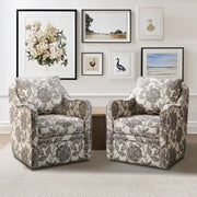 Wide Seat Arm Chair With 360 Degree Rotation - R&R Furniture Gallery (Fountain Valley, CA)