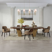 Jamonica - Dining Table - Brown / Gold - R&R Furniture Gallery (Fountain Valley, CA)