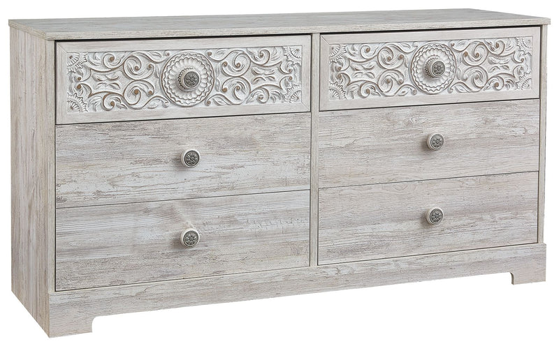 Paxberry - Six Drawer Dresser - Vinyl-Wrapped - Whitewash - R&R Furniture Gallery (Fountain Valley, CA)
